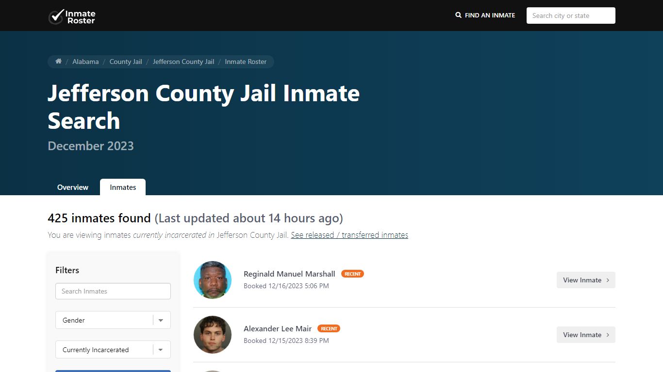Jefferson County Jail Inmate Search - InmateRoster