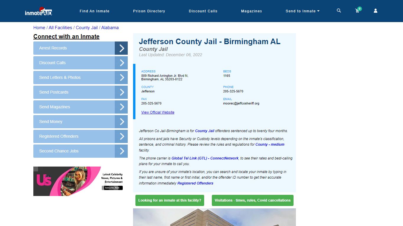 Jefferson County Jail - Birmingham AL - Inmate Locator - Birmingham, AL